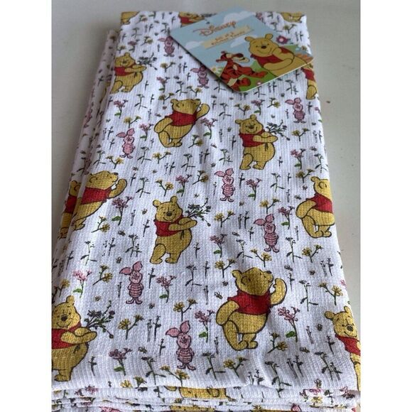 2 Pack Disney Winnie the Pooh Piglet Floral Spring Kitchen Towels 16 X 26” NEW - Picture 6 of 16